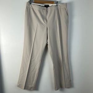 Talbots signature boot leg cream trousers size 16